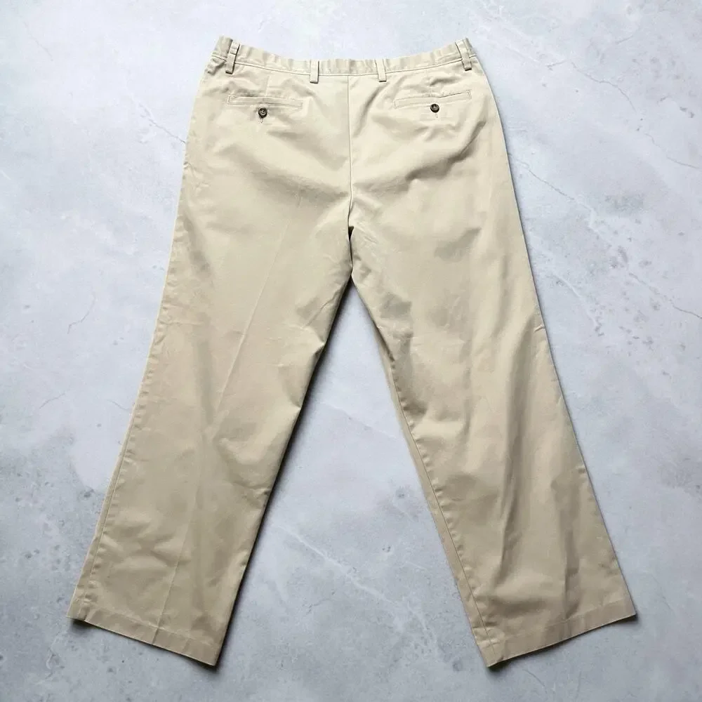 Dockers Beige Baggy Straight Leg Dress Chino Pants 38x30 Y2K Preppy Streetwear